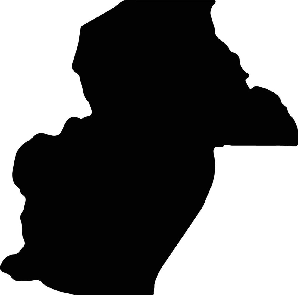 Nkhata Bay Malawi silhouette map vector