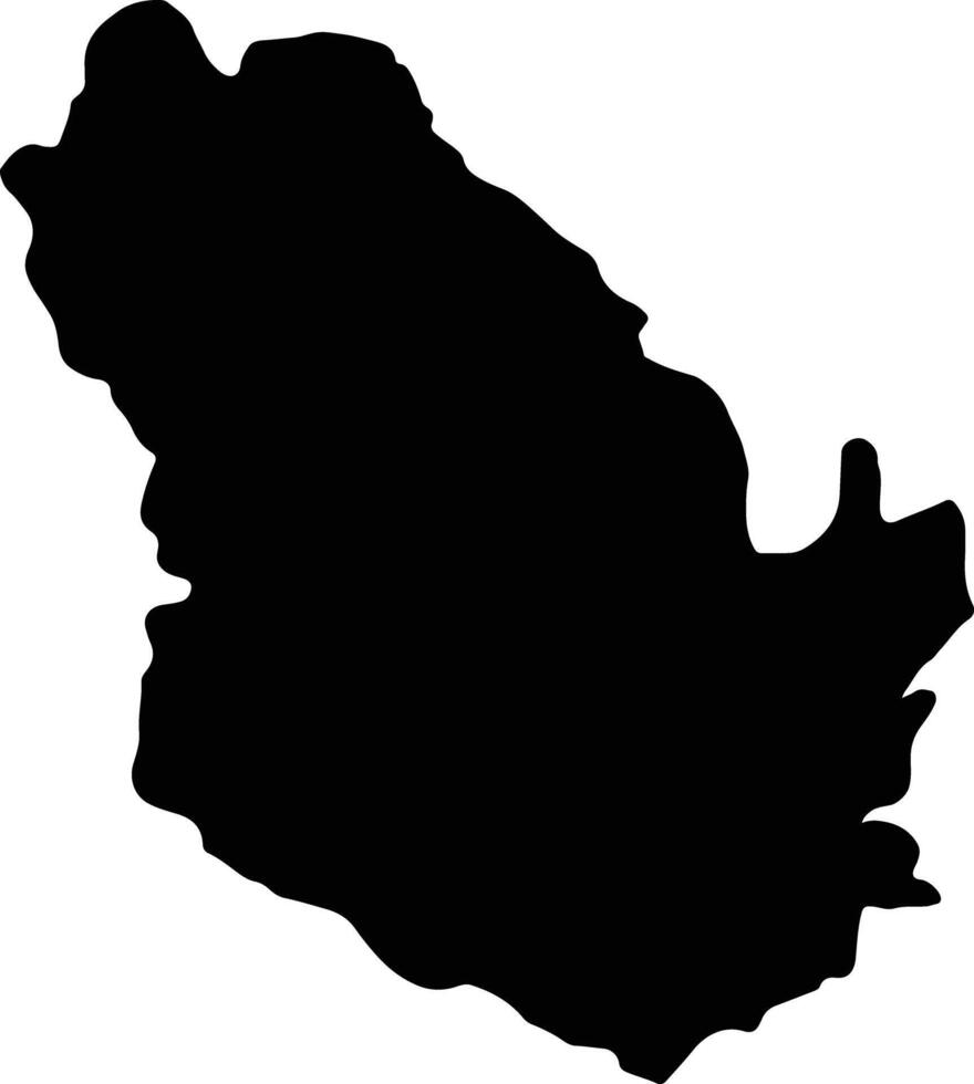Phongsali Laos silhouette map vector