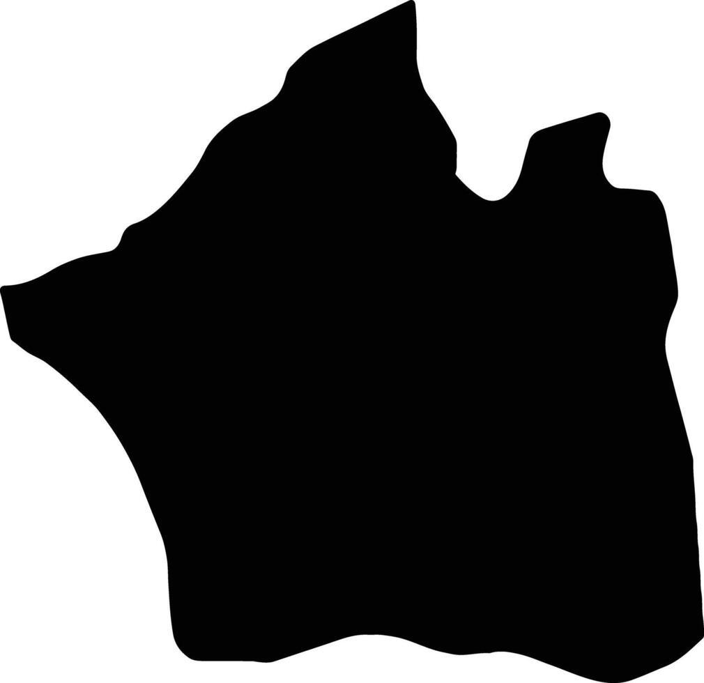 Ntchisi Malawi silhouette map vector