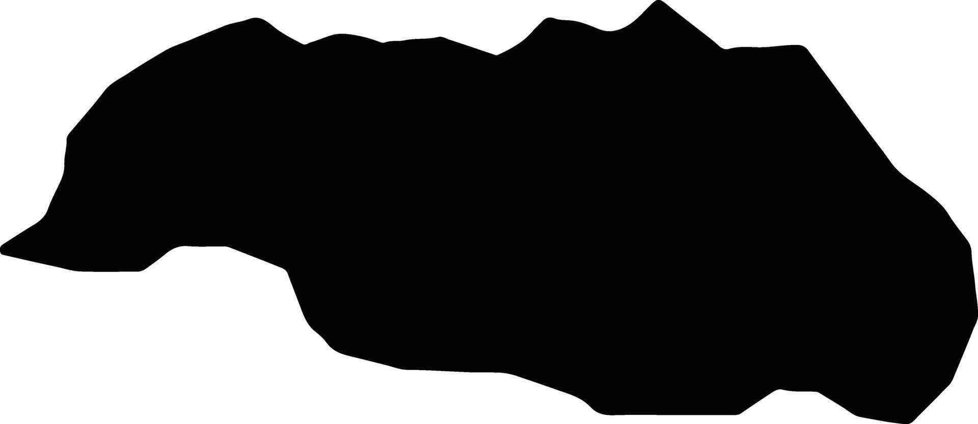 Otuke Uganda silhouette map vector