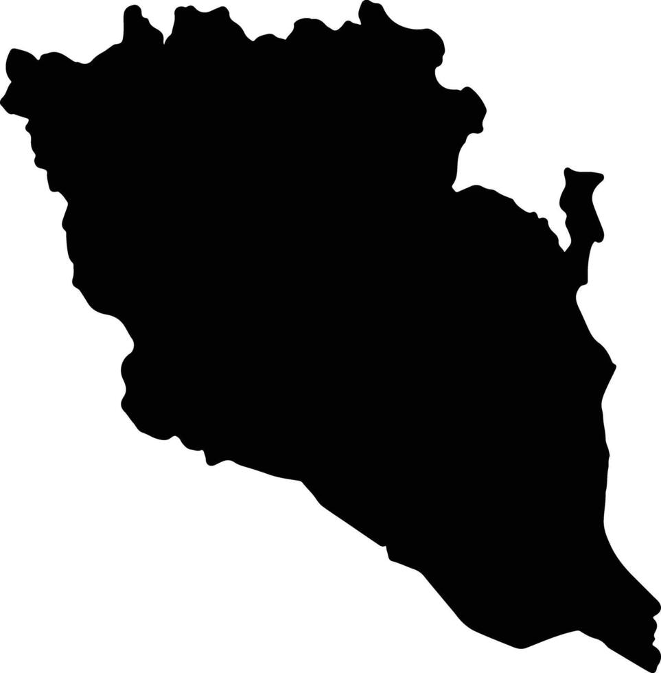 Pahang Malaysia silhouette map vector
