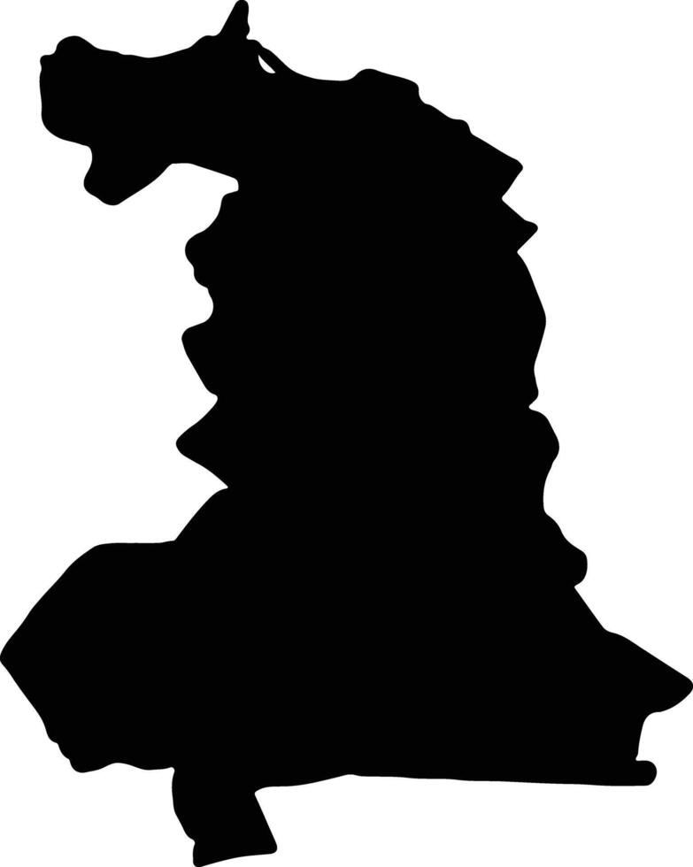 Oriental Morocco silhouette map vector