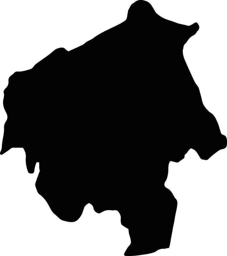 Oyo Nigeria silhouette map vector