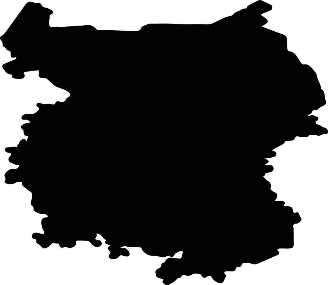 Omsk Russia silhouette map vector