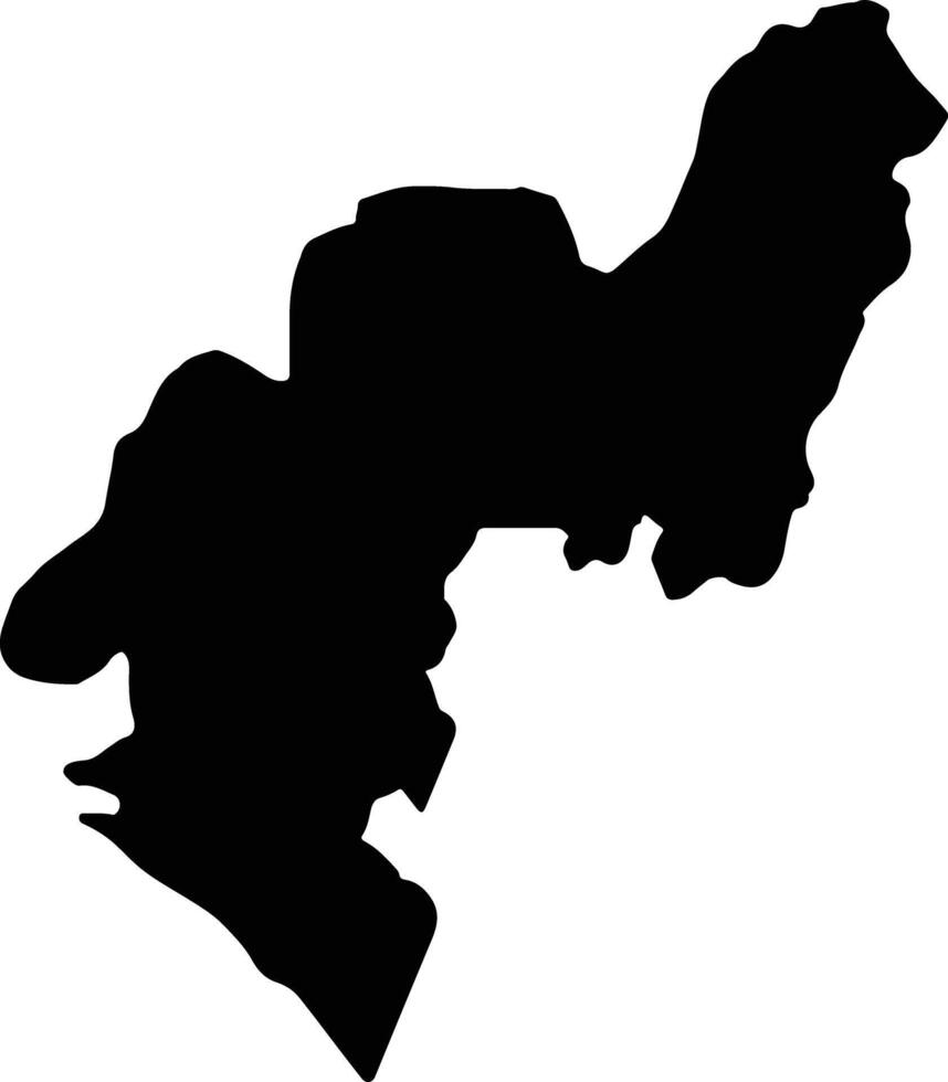 Ondo Nigeria silhouette map vector