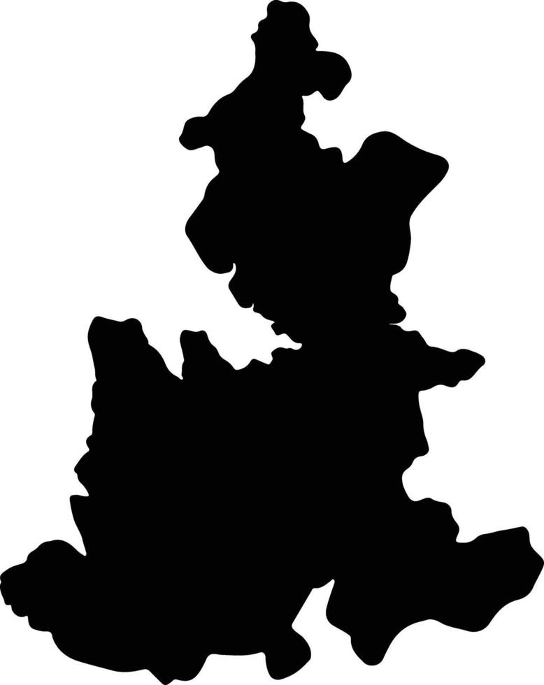Puebla Mexico silhouette map vector