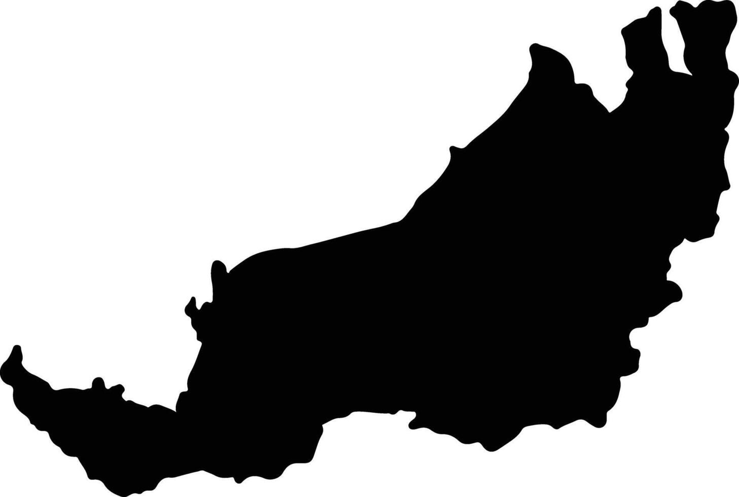 Sarawak Malasia silueta mapa vector