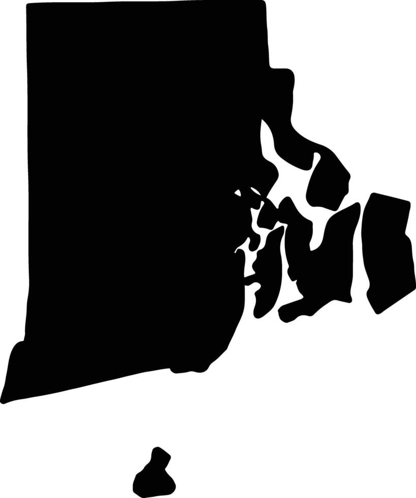 Rhode Island United States of America silhouette map vector
