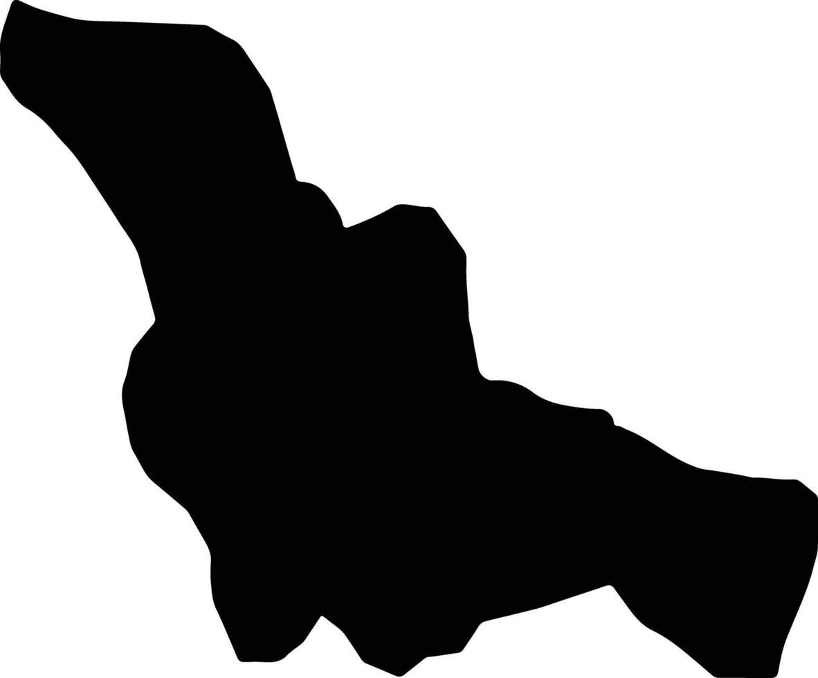Podujevo Kosovo silhouette map vector