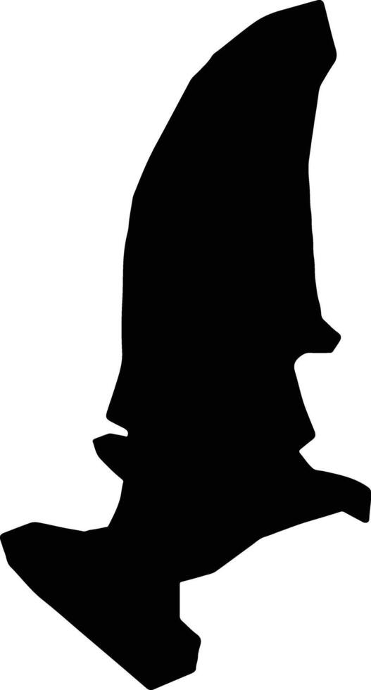 Riviere Noire Mauritius silhouette map vector