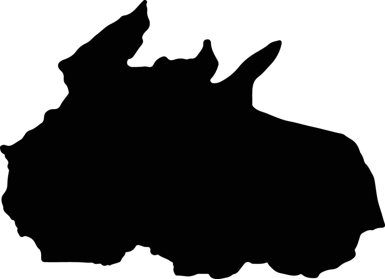 Ruvuma United Republic of Tanzania silhouette map vector
