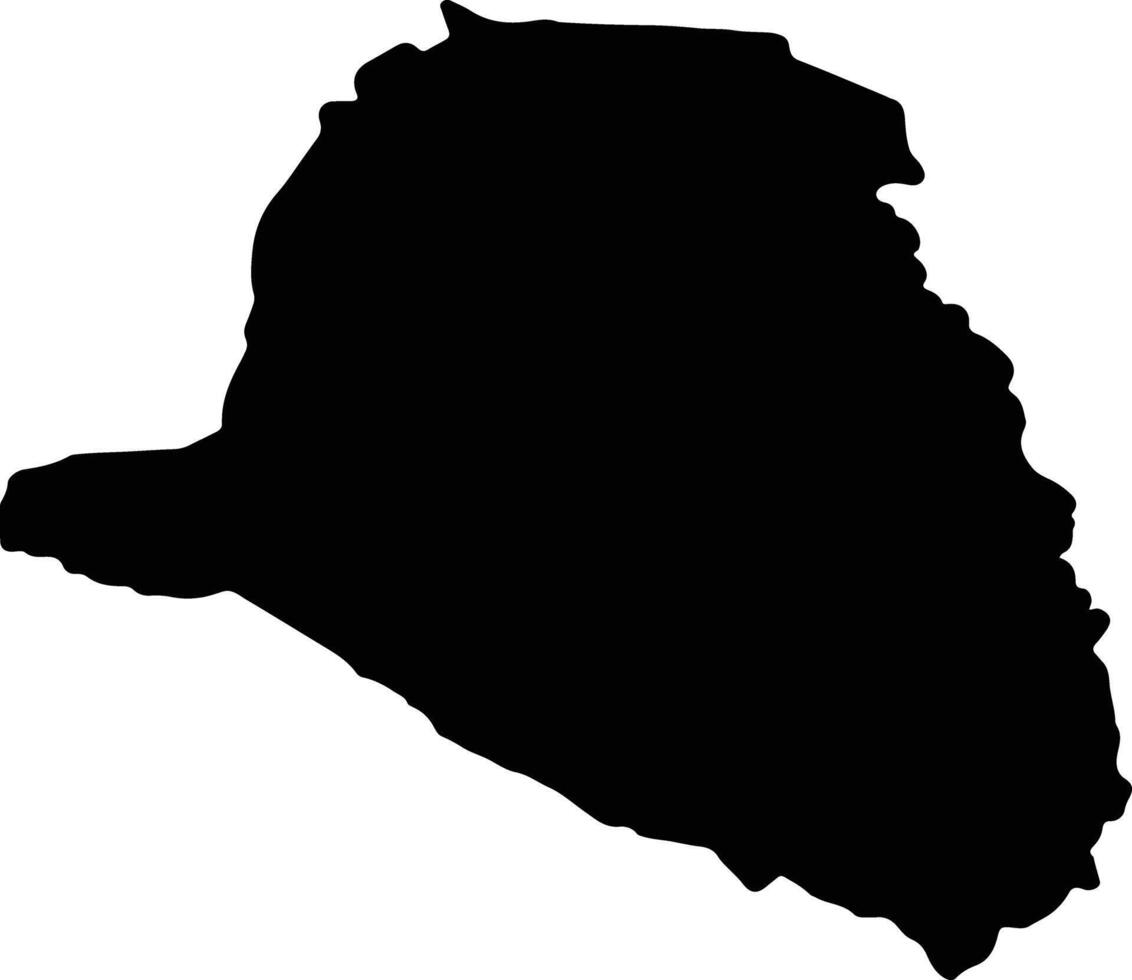 Presidente Hayes Paraguay silhouette map vector