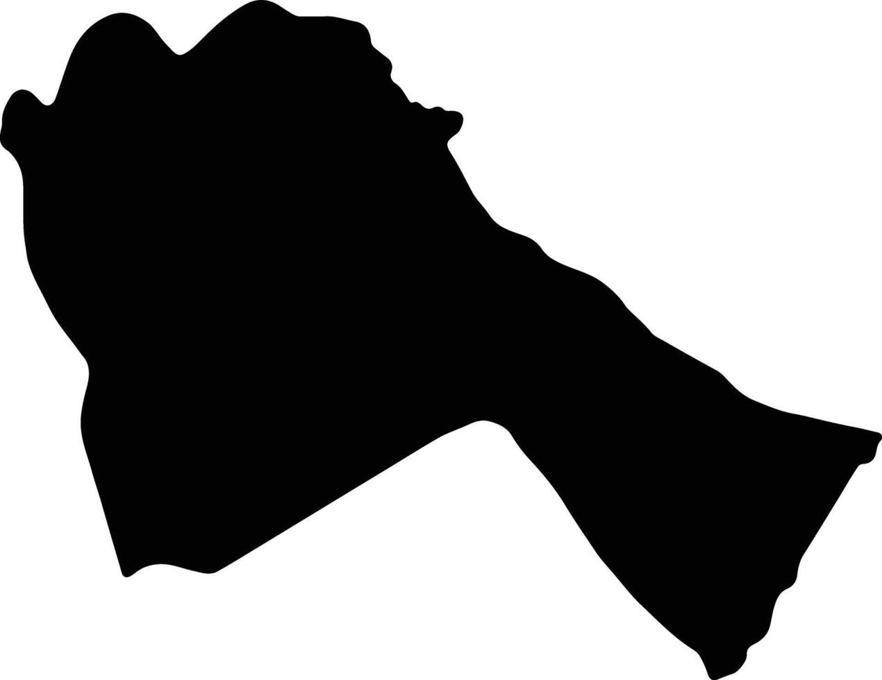 Sennar Sudan silhouette map vector