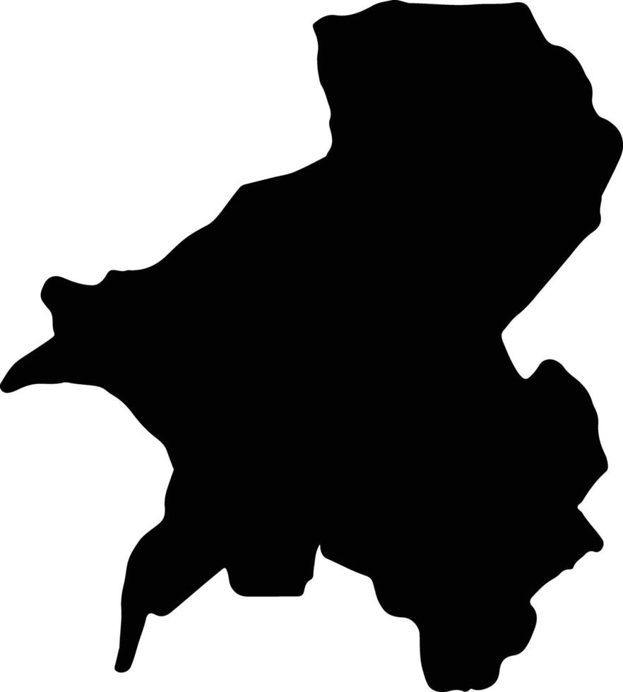 Taraba Nigeria silhouette map vector