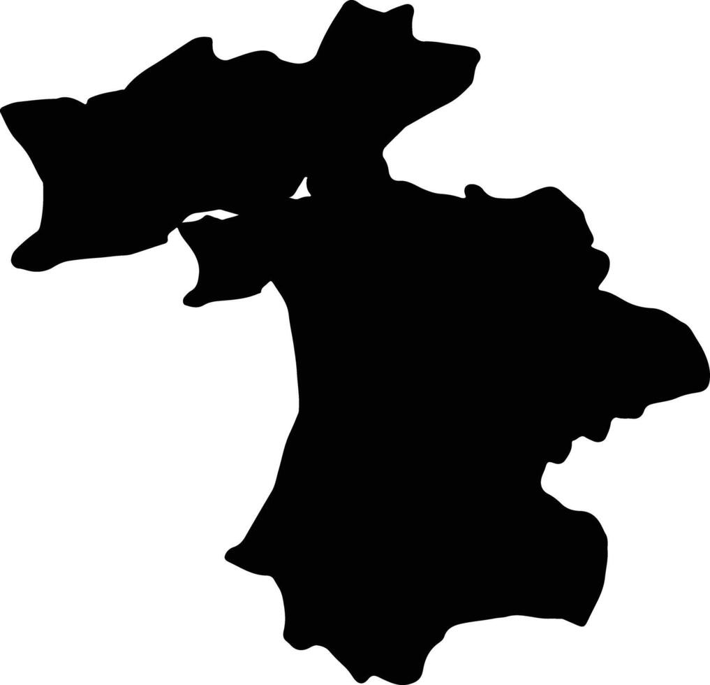 Setubal Portugal silhouette map vector