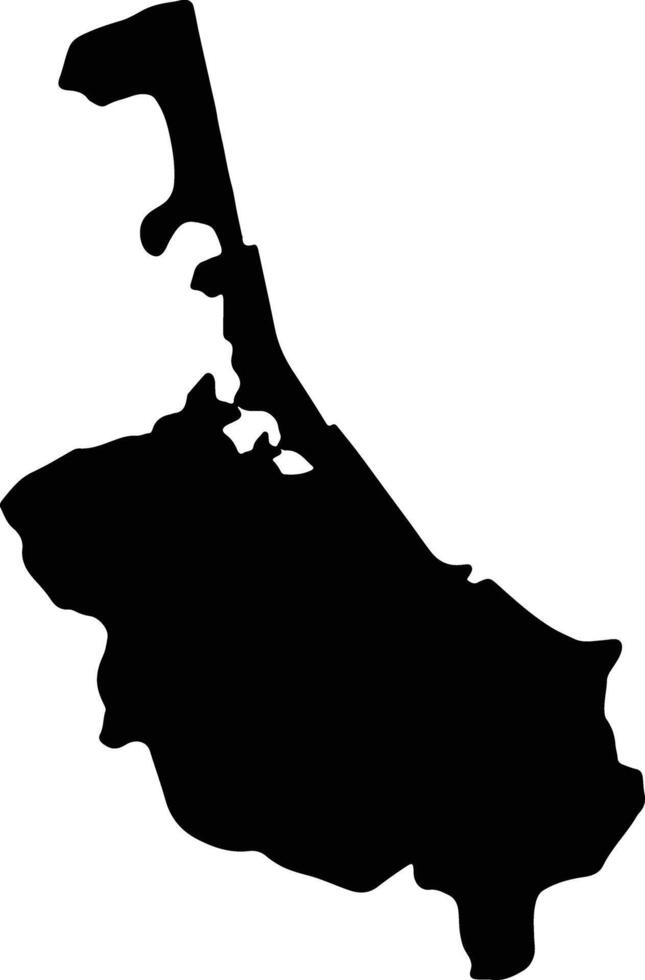 Songkhla Thailand silhouette map vector