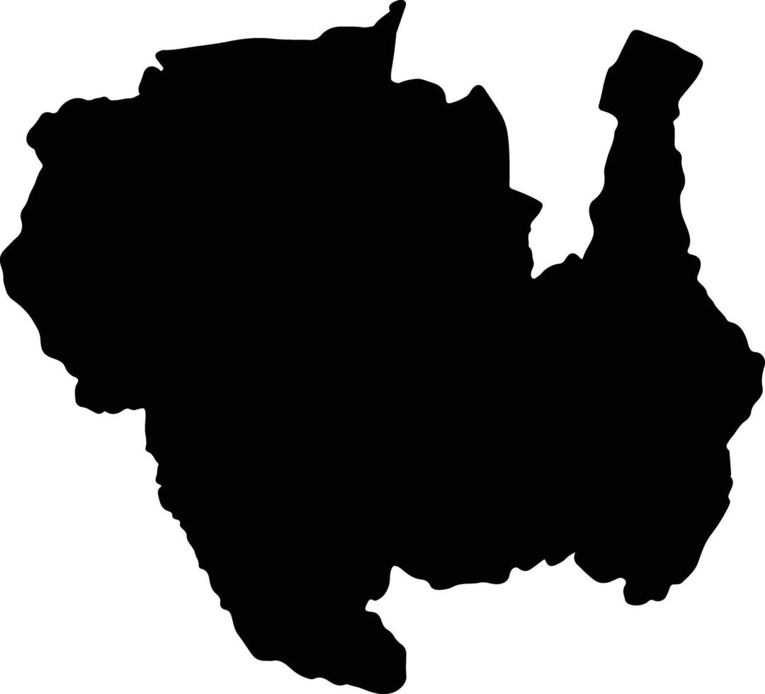 sipaliwini Surinam silueta mapa vector