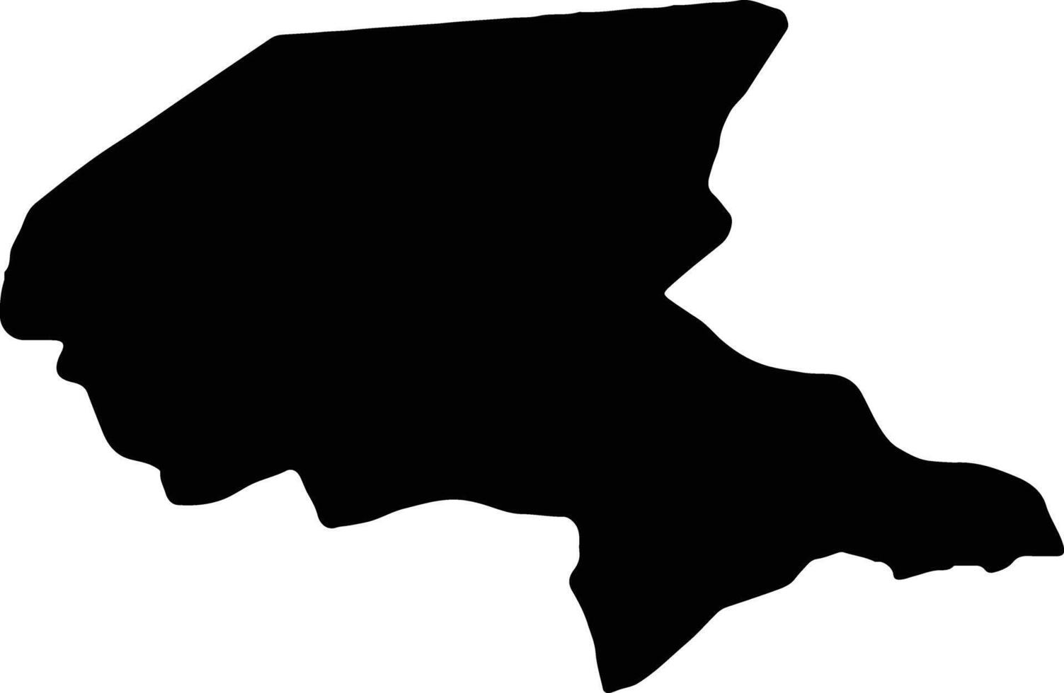 Shabwah Yemen silhouette map vector