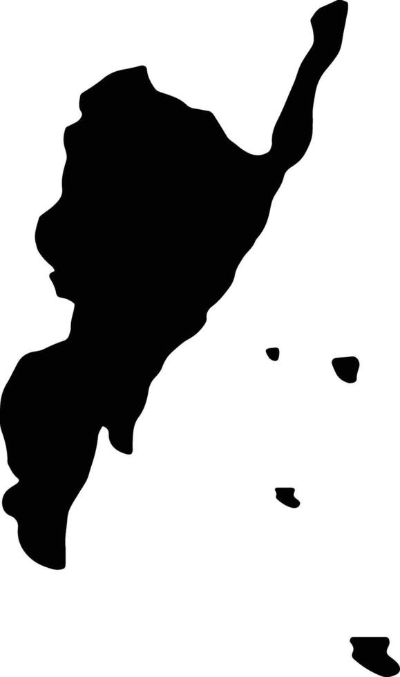Taitung Taiwan silhouette map vector