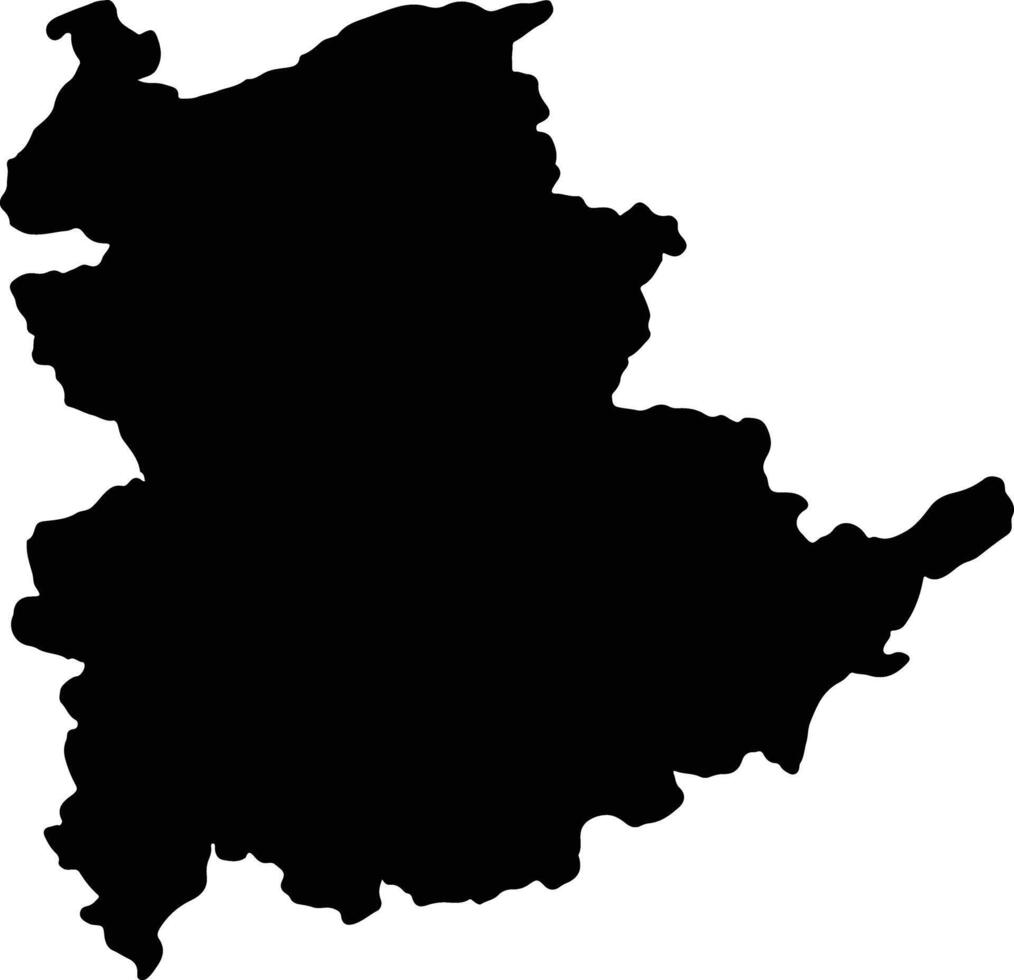 Shan Myanmar silhouette map vector
