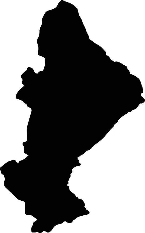 Sofala Mozambique silhouette map vector