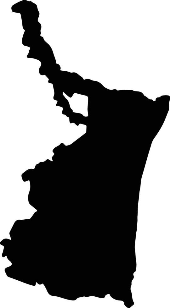 Tamaulipas Mexico silhouette map vector