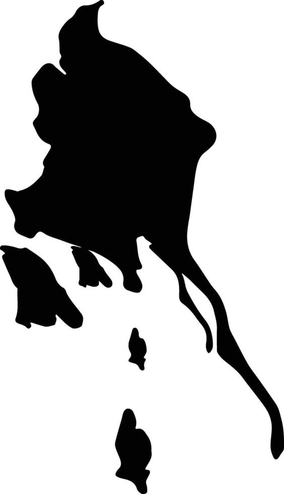 Trat Thailand silhouette map vector