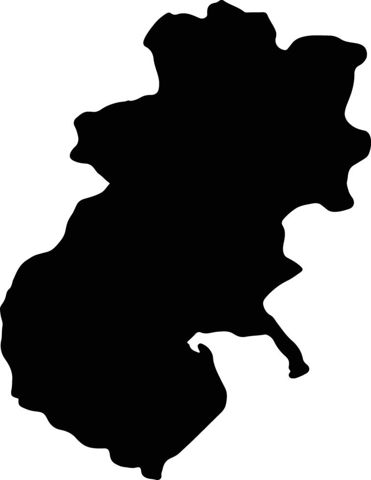 Seti Nepal silhouette map vector