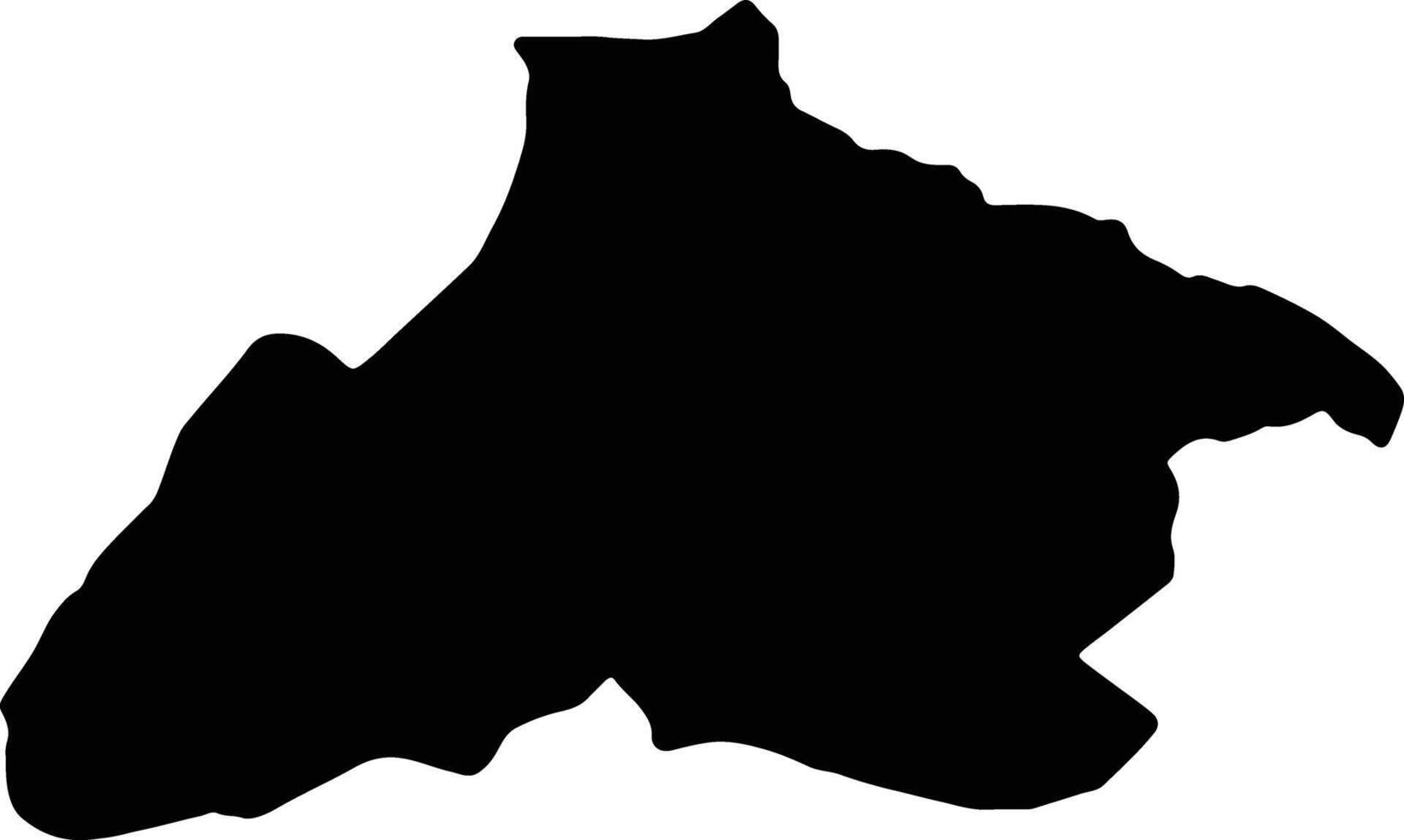 Tandjile Chad silhouette map vector
