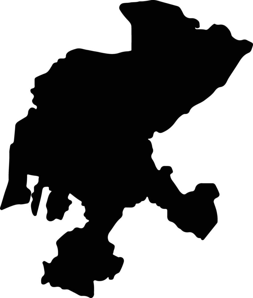 Zacatecas Mexico silhouette map vector