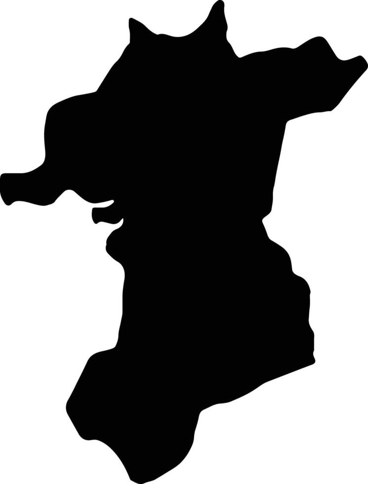 Yala Thailand silhouette map vector
