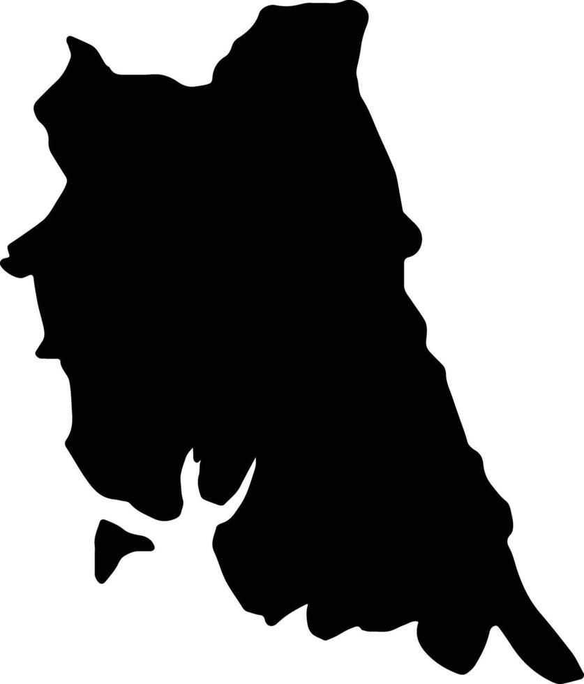 Trang Thailand silhouette map vector