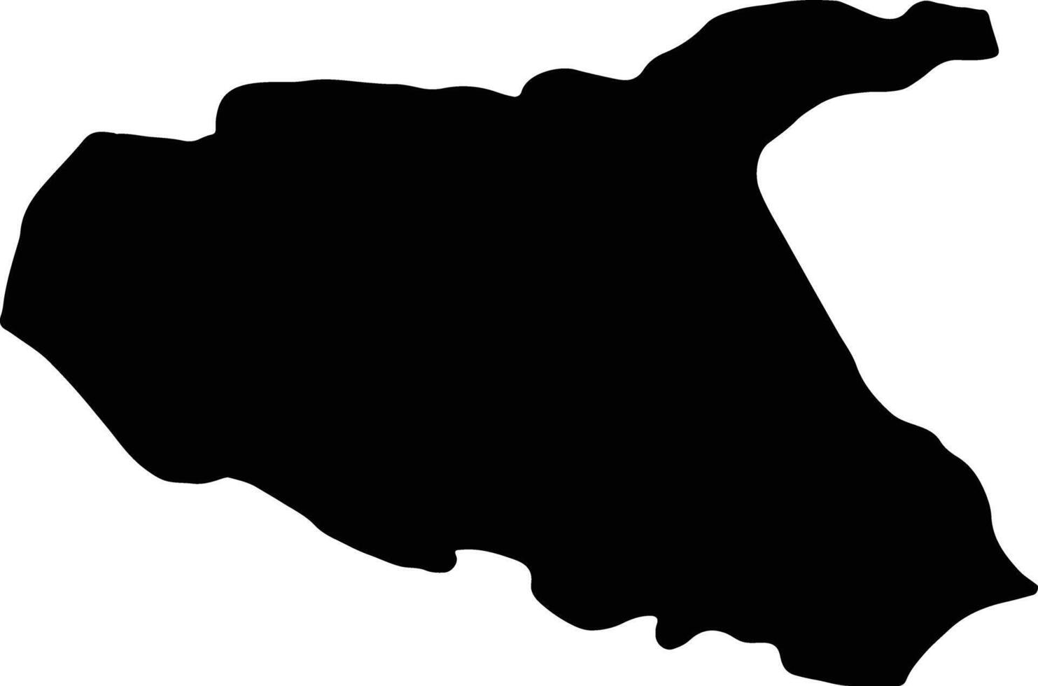 Vrancea Romania silhouette map vector
