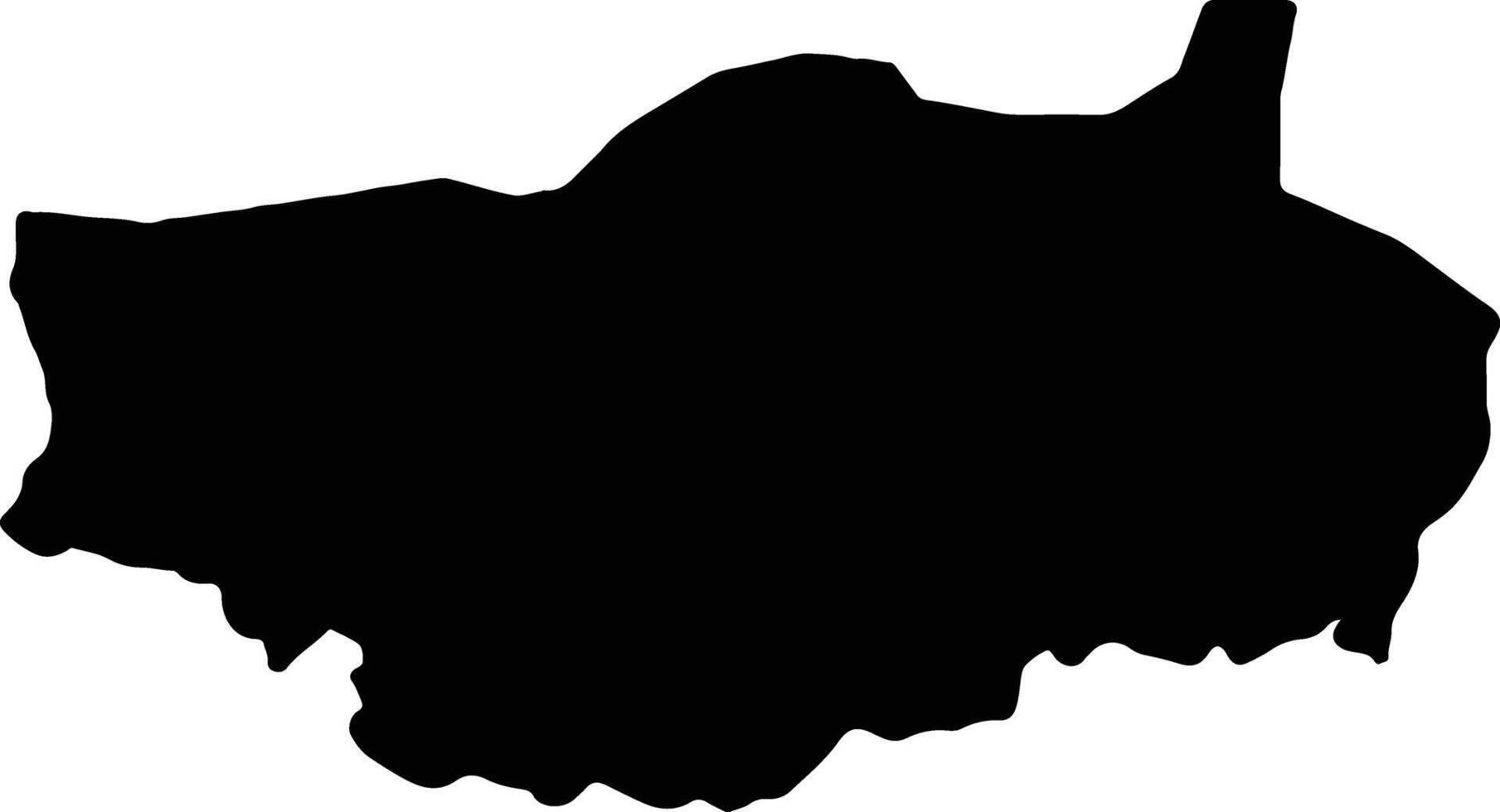 Vakinankaratra Madagascar silhouette map vector
