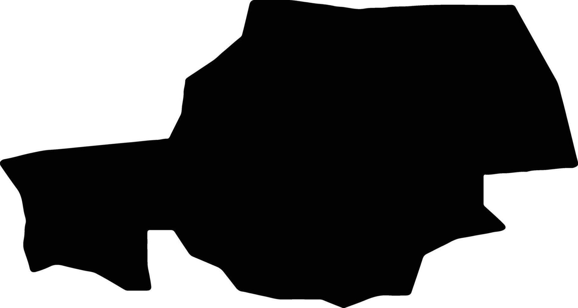 Urosevac Kosovo silhouette map vector