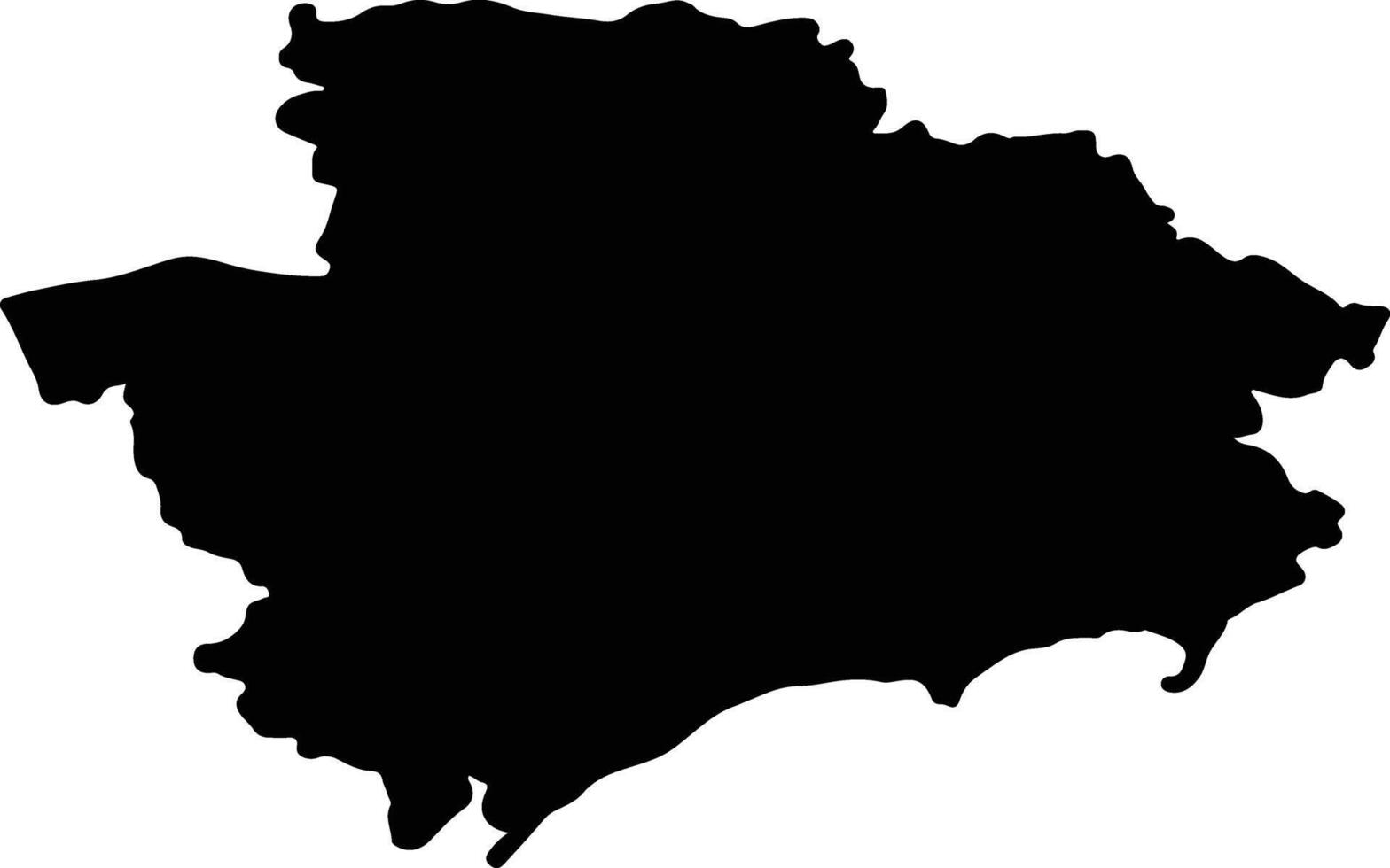 zaporizhzhya Ucrania silueta mapa vector