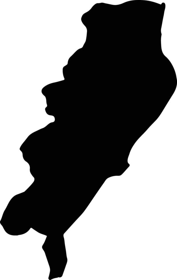 Western Darfur Sudan silhouette map vector