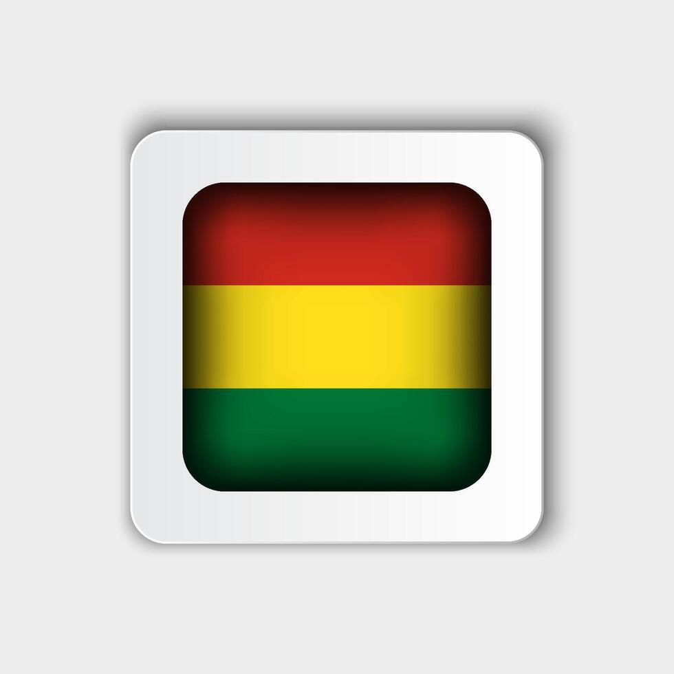 Bolivia Flag Button Flat Design vector