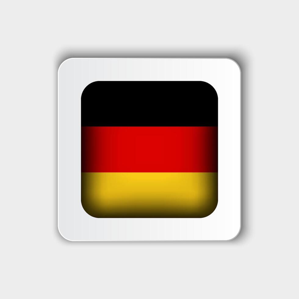 Alemania bandera botón plano diseño vector