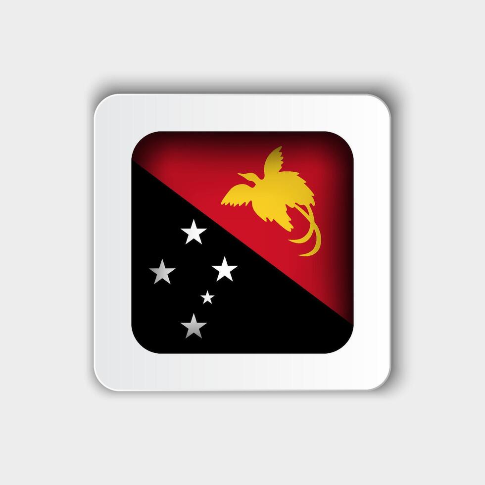 Papuasia nuevo Guinea bandera botón plano diseño vector