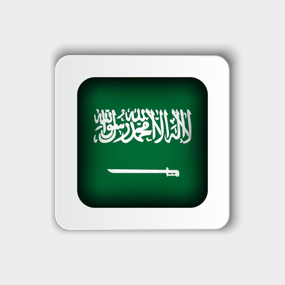 saudi arabia bandera botón plano diseño vector