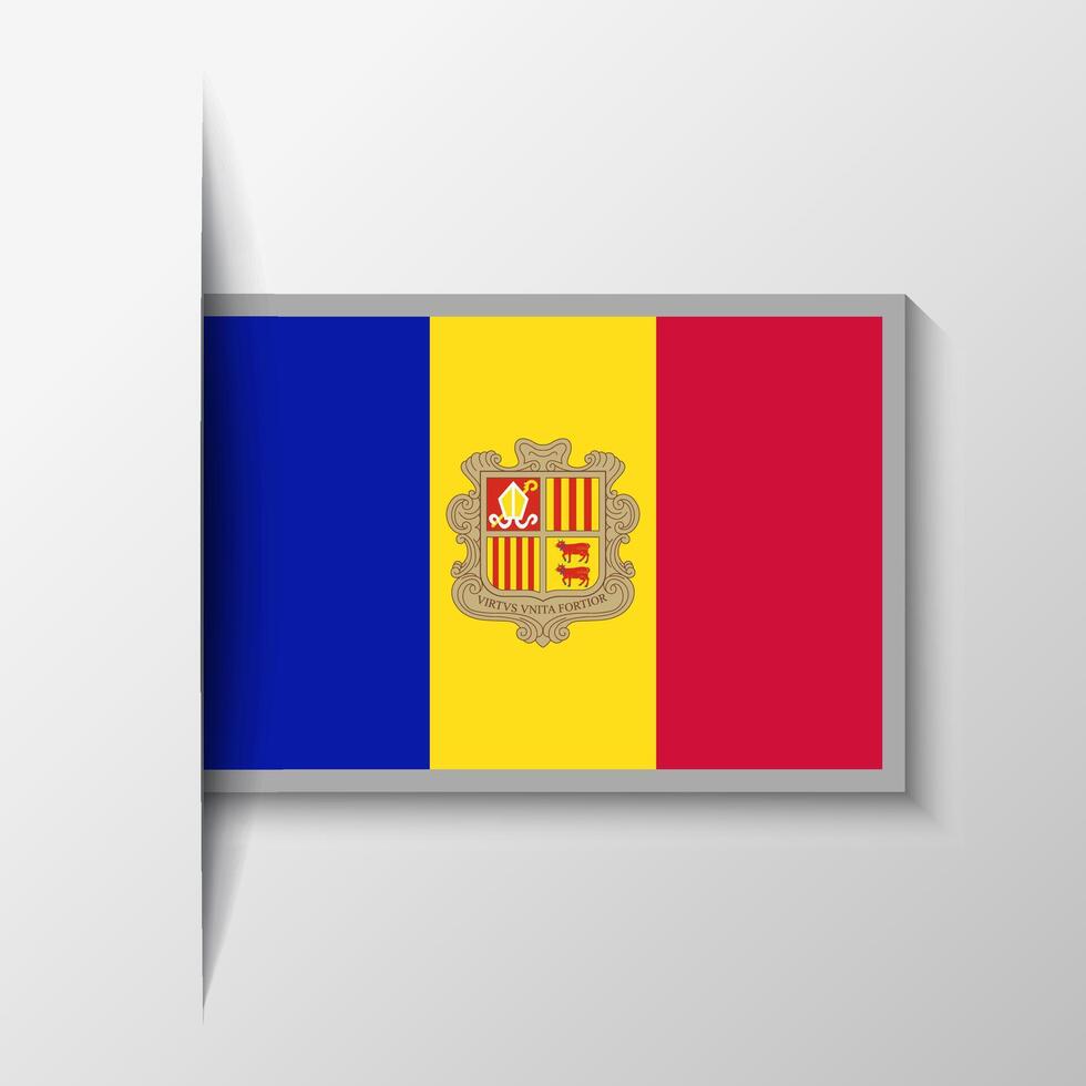 Vector Rectangular Andorra Flag Background