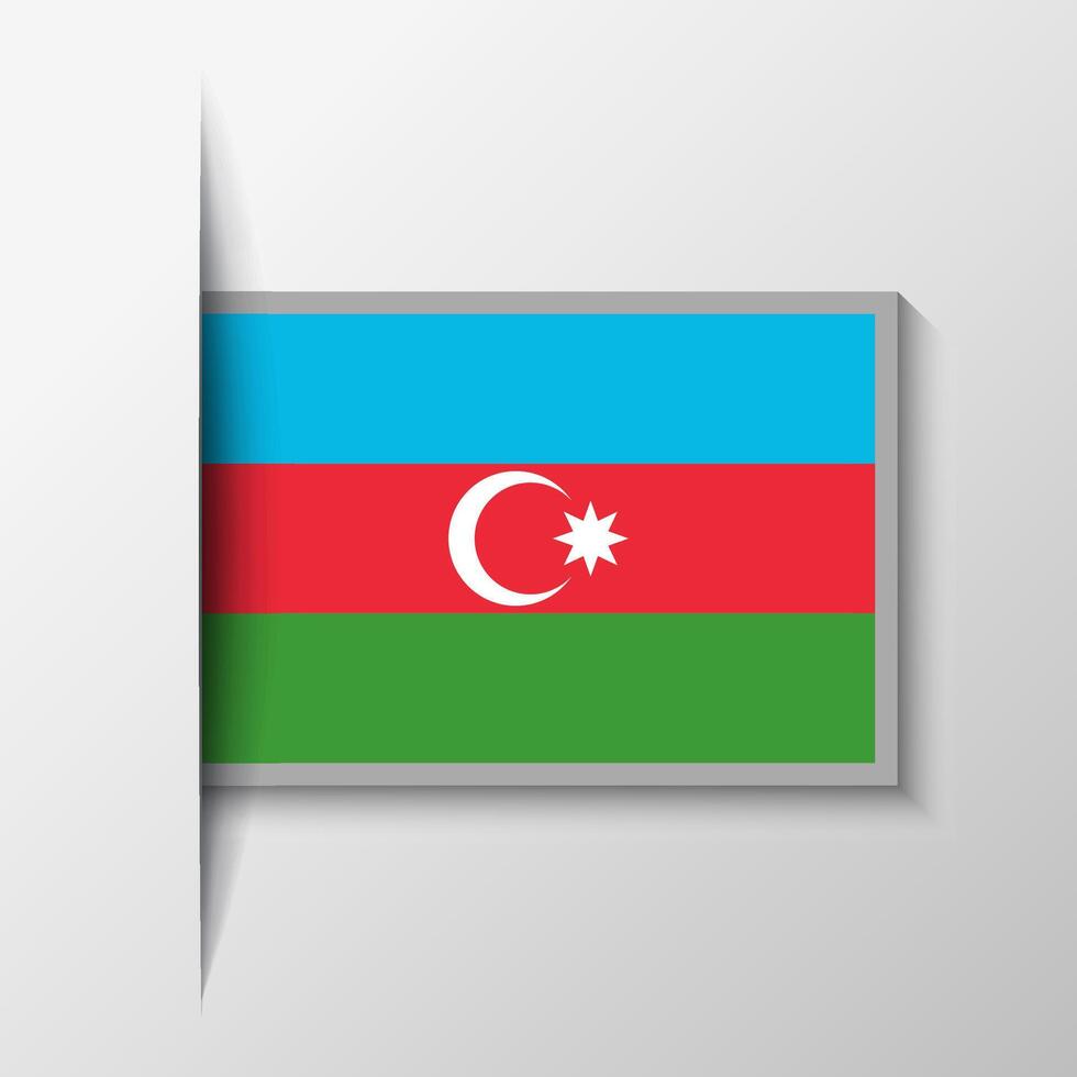 Vector Rectangular Azerbaijan Flag Background