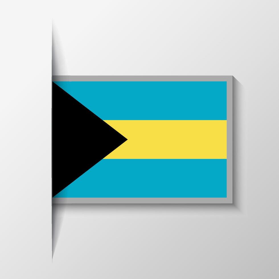 Vector Rectangular Bahamas Flag Background