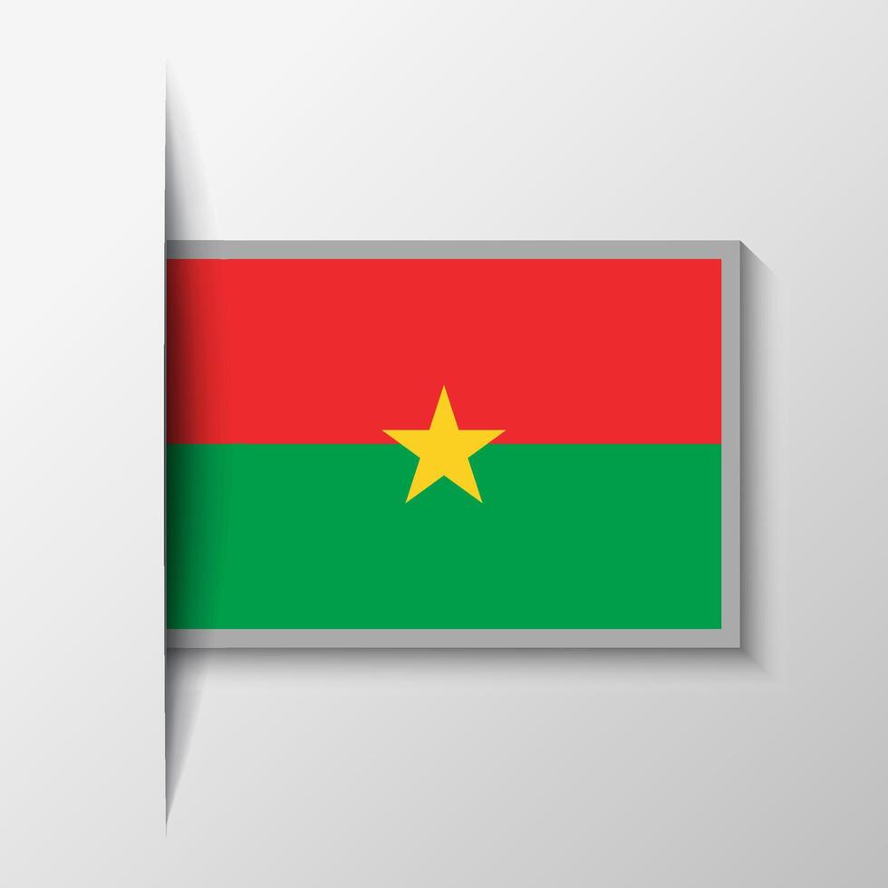 Vector Rectangular Burkina Faso Flag Background