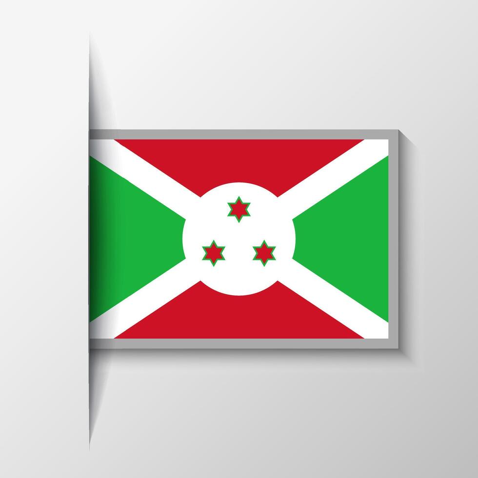 Vector Rectangular Burundi Flag Background