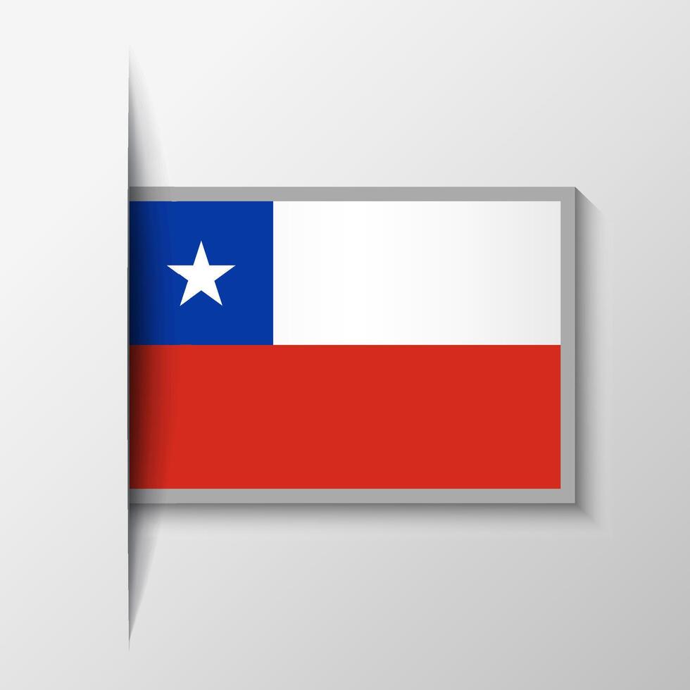 Vector Rectangular Chile Flag Background