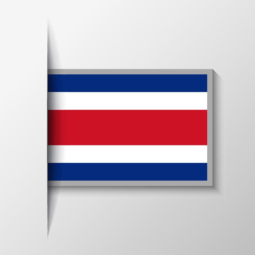 Vector Rectangular Costa Rica Flag Background