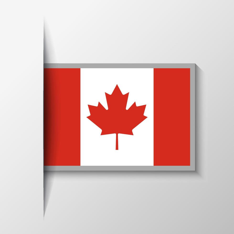 vector rectangular Canadá bandera antecedentes