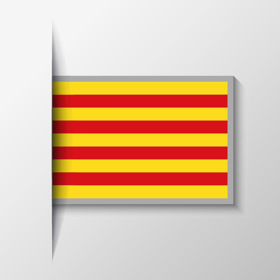 Vector Rectangular Catalonia Flag Background